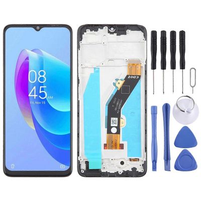 LCD + kosketusnäyttö kehyksellä Tecno Spark 10C KI5k: lle