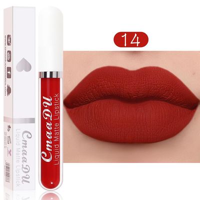 Cmaadu 18 Farve læbestift Mat Non-stick Cup Vandtæt Langtidsholdbar Lip Gloss Cmaadu18scc 14