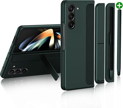 Hoh För Samsung Galaxy Z Fold 5-fodral med S Pen, utbytbar S Pen-hållare &; Kickstand Matte Z Fold 5-fodral, stötsäker repskydd Grön For Galaxy Z F...