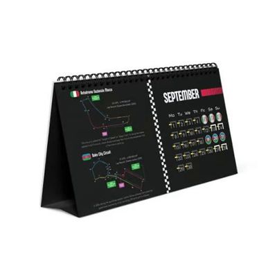 Vuoden 2025 F 1 -pöytäkalenteri VUODEN 2025 FORMULA1 KALENTERI A Vapaa koko Black