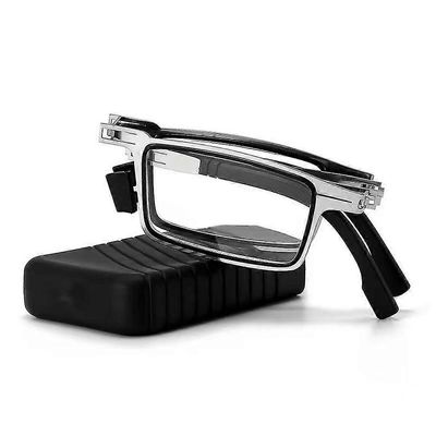 Miesten erittäin kevyt titaanimateriaali ruuvittomat taitettavat antisiniset lukulasit 400 astetta square