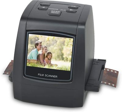 22 megapikselin All-in-1-elokuva- ja diaskanneri, muuntaa 35 mm 135 110 126- ja Super 8 -elokuvat/diat/negatiivit digitaalisiksi jpg-valokuviksi, s...