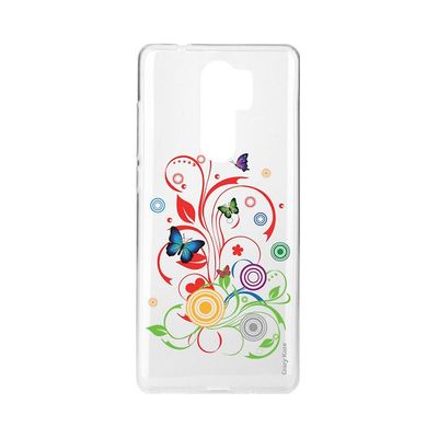 Crazy Kase Skrog til Xiaomi Redmi 9 Fleksible sommerfugle og cirkler