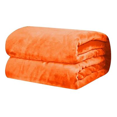 unbrand Tepper For Living Room Super Soft Warm Solid Warm Micro plysj Fleece Teppe Kast Rug Sofa Sengetøy Oransje
