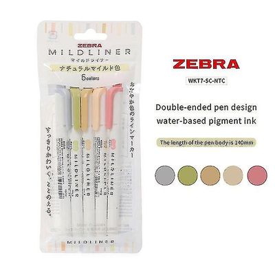 Japan Zebra Mildliner 35 Blid Pastel Bløde farver Mild Line Marker Highlighter Til Office Study Noter Tegn Illustration Markering - Art Markers