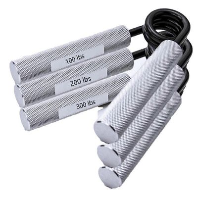 Kädensijan vahvistusainesarja, jossa on 3 (100 paunaa, 200 paunaa, 300 paunaa, metallinen otevoimakouluttaja, ranne ja kyynärvarsi str