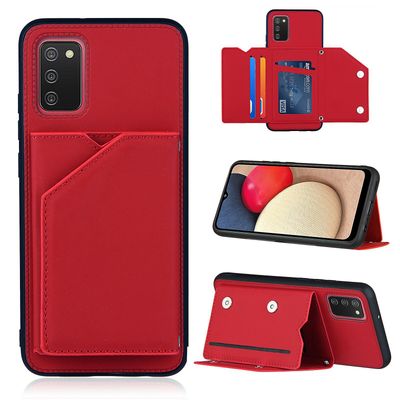 Gangxun Sag for Samsung Galaxy A02s Vintage Cuir Cover Læderetui Kofanger - Noir