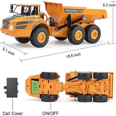 Kaksinkertainen E 1/24 RC kuorma-auton dumpperi A40G telaketjutraktori 2,4 GHz: n radio-ohjattava automalli tekninen auto kaivinkone lelut pojille ...