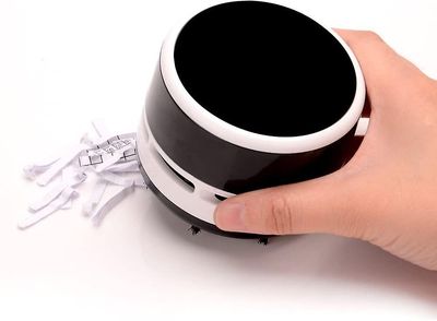 Linkrunning Desktop støvsuger Mini Crumb Vacuum Desktop Støvsuger Støv til bord Skrivebord Pude Bil Tastatur, Crumb Collector Sort