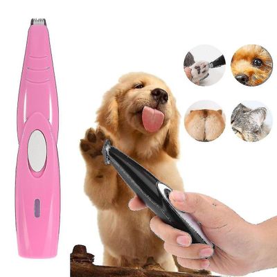 Sähköinen lemmikkieläinten jalka hiukset trimmeri koira hoito pedikyyri clipper Vaaleanpunainen