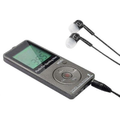 Am Fm kannettava radio henkilökohtainen radio kuulokkeilla walkman-radio ladattavalla akulla digitaalinen