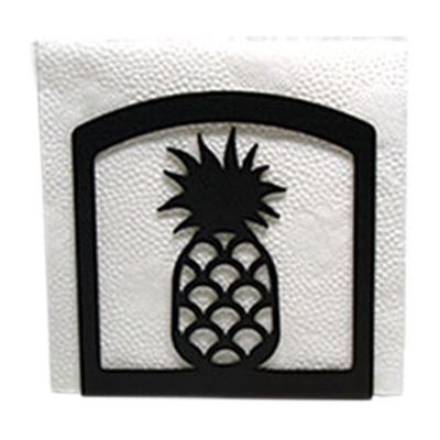 Village Wrought Iron Ananas serviet holder 5 3/4 In. W x 6 i. H Sort