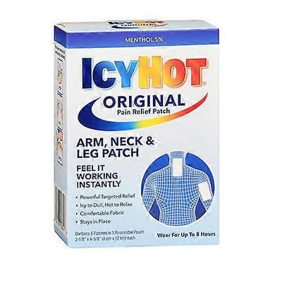 Icy Hot Jäiset kuumat kuumat lääkelääkit lisävahvuutta, pieni 5 kpl (4 kpl pakkaus)