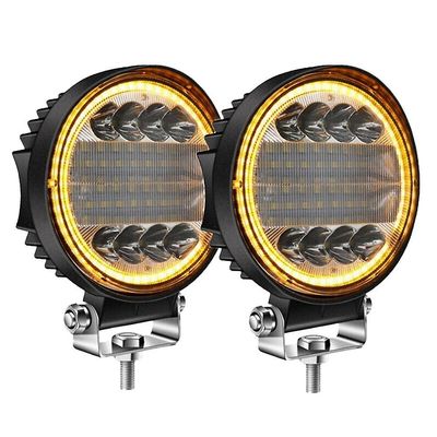 2X 4 tommers 200W LED arbeidslys Combo Spot Flood Off Road Driving Gult tåkelampe Svart