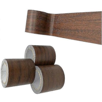 5m rulla realistinen puunjyväkorjaus Adhensive-ilmastointiteippi kodin huonekaluille Decora Tummanruskea