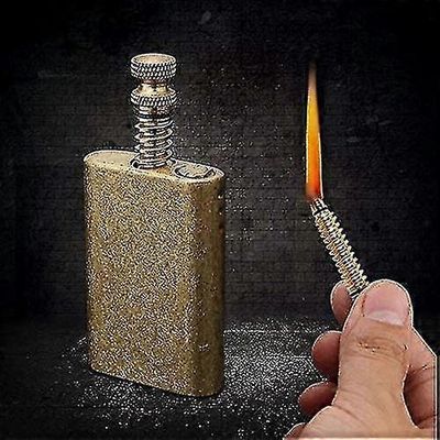 Generic Pysyvä ottelu, viileä putkisytytin neste uudelleentäytettävä, kupari vintage kaivannon sytyttimet, luova automaattinen palokäynnistin, edc ...