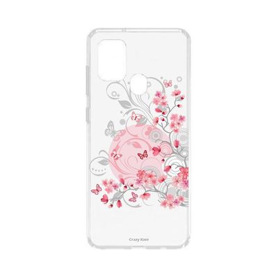 Crazy Kase Hull til Samsung Galaxy A21s blød blomst og sommerfugl