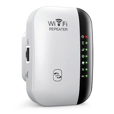 300Mbps WiFi-toistin WiFi-laajennusvahvistin WiFi-tehostin Wi-Fi-signaali 802.11N pitkän kantaman langaton Wi-Fi-toistimen tukiasema 7 valoa valkoi...