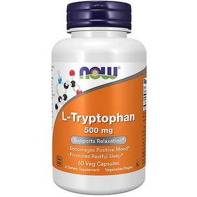NOW Foods Nu livsmedel L-Tryptofan, 500 mg, 60 Vcaps (Förpackning med 1)