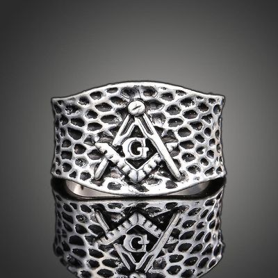 Bricks Masons Maske kvadrat og kompas fellowcraft frimurerisk ring 9