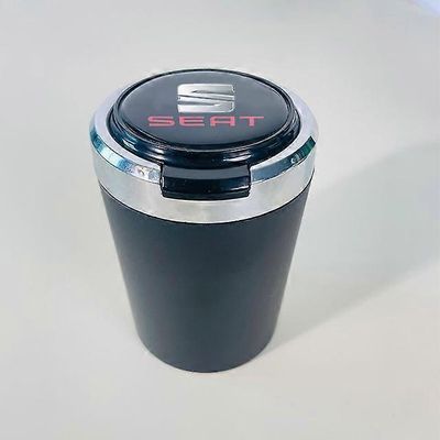 Tuhkakupit Auto savuke tuhkakuppi kannella LED-valolla kannettava irrotettava sopii SEAT TOLEDO leon EXEO mk3 mk2 5f ateca Bolero musta