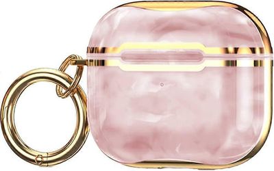 Ubiuo Airpods 3 kotelo naiset, söpö marmori Airpod 3 sukupolven suojaava ruusukulta haalistumattomat kuviot kotelon kansi iho teini-ikäiset tyttö k...