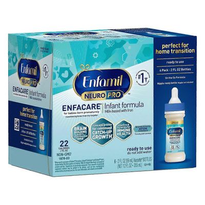 Enfamil Enfacare Nursettes Valmis ruokkimaan äidinmaidonkorvikepulloja - 2 Fl Oz/6ct