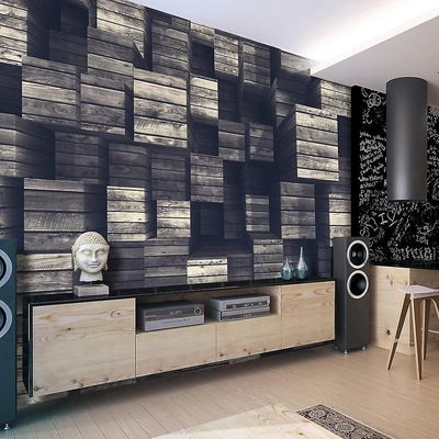 IlyDecor Carta da parati 3D - Mørk symmetri 300x210