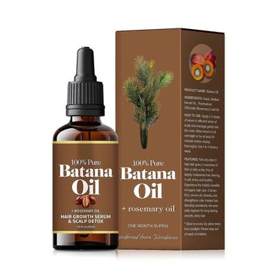 unbrand Batanaöljy rosmariinilla hiustenkasvuun, kosteuttaa, ravitsee ja silottaa hiuksia kaikille hiustyypeille 30ml / 1 fl oz 1 kpl
