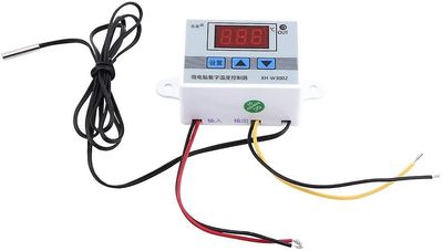 Linkrunning 1 stk digital temperaturregulator termostatstyringskontakt med sonde (DC12V)