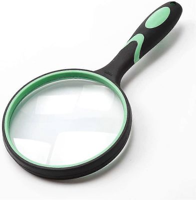Suuri suurennuslasi 10x kädessä pidettävä lukusuurna senioreille ja lapsille - 100mm 4 tuumaa todellinen lasi suurennuslinssi kirjan sanomalehtien ...