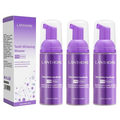 1/2/3pcs Teethaid Munnvann, skum Mousse Tannkrem, tannbleking Kalkulus flekkfjerning