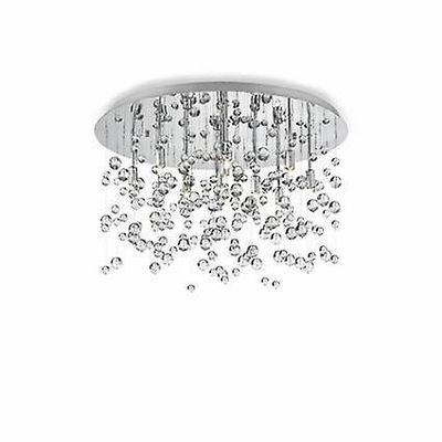 Ideal Lux Lighting Ideel Lux Neve - 8 Lys Medium Blæst Glas Bobler Loft Vedhæng Chrome, G9