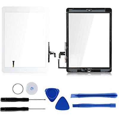 IPad Air 1 A1474 A1475 kosketusnäytön digitointilasin vaihto työkaluilla ja liimalla (valkoinen)-ZZY