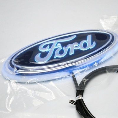 4d ledet bil foran og bak logo lys merke lampe emblem klistremerke for Ford Hvit 17.6cmby6.9cm