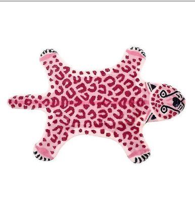 Kylpymatot matot vaaleanpunainen jäljitelmä leopardi kuvio matto nonslip matto pestävä eläin painatus matto