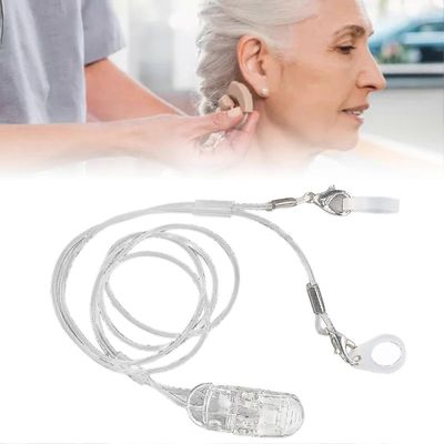Kuulokojeiden pidikkeen pidike estää putoamisen kadonneista kuulokojeista Kiinnitysnauhapidike senioreille läpinäkyvä