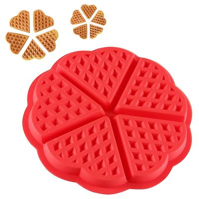 Vaffel Mold Cake Mould Non-stick Høj temperatur Hjerte Form Silikone Bagning Tool Mold Køkken Bakeware Waffle Bakeware Flower