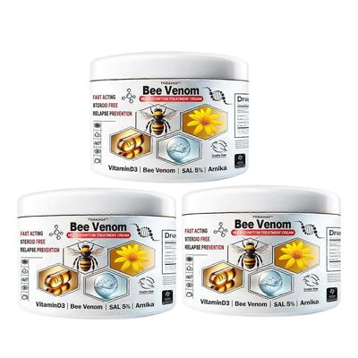 Bee-Venom Multi-Symptom Skin Treatments Cream Kannettava kutinaa lievittävä vartalovoide kaikille ihotyypeille 3pcs