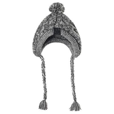 Bosheng W Dog Protection Hat - neulottu lämmin koiranpipo Cozy Dog Cap tupsulla, pitää koirat mukavina kylminä päivinä Harmaa M