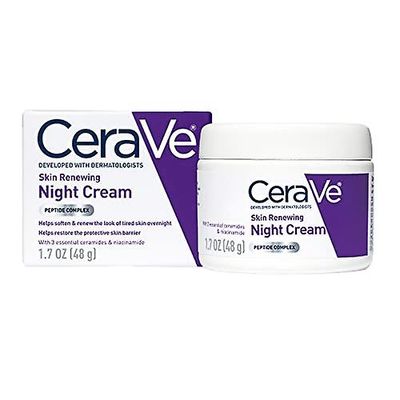 CeraVe Skin Renewing Night Cream 1,7 unssia niasiiniamidia, peptidikompleksia ja hyaluronihappoa