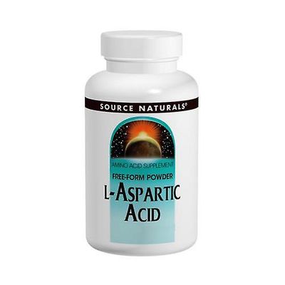 Source Naturals Källa Naturals L-Aspartic Acid Powder, 3.53 oz (100 gms) (Förpackning med 1)