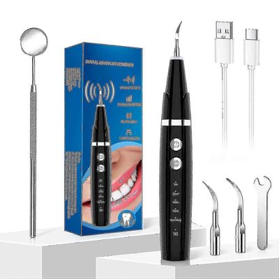 Plakinpoistoaine hampaille, sähköinen hampaiden puhdistussarja led-valolla, hampaiden hampaiden hampaiden hampaiden puhdistusaine, jossa on 5 sääde...