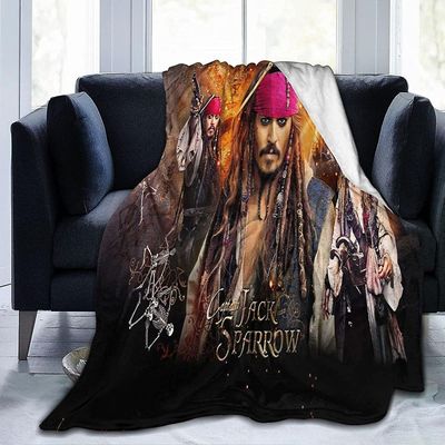 Pirates Of The Caribbean -peitto pehmeä heittohuopa lämpimään peittoon sohvalle ja sohvalle Mukavat vuodepeitot -W423 50x40in 125x100cm