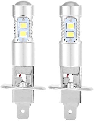 Linkrunning Forlygtepærer, 2x H1 6000K Super White 100W LED forlygtepærer sæt nærlys Som vist As shown