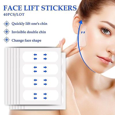 80 stk/ sæt Invisible Thin Face Facial Klistermærker Facial Line Rynke Sagging Hud V-form Face Lift Tape Scotch For Face 160pcs