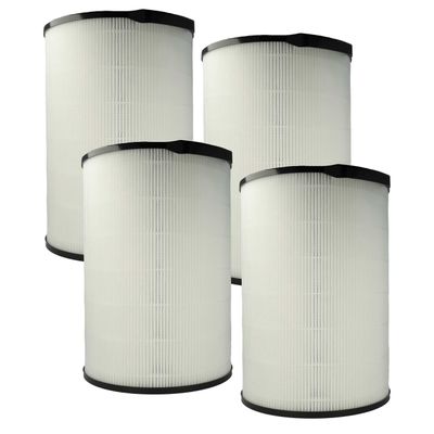 vhbw 4x ilmansuodattimen vaihto Philips FY4440/30:lle, Nanoprotect S3 ilmanpuhdistimelle - yhdistelmäsuodatin HEPA (HEPA 13) + aktiivihiili Valkoinen