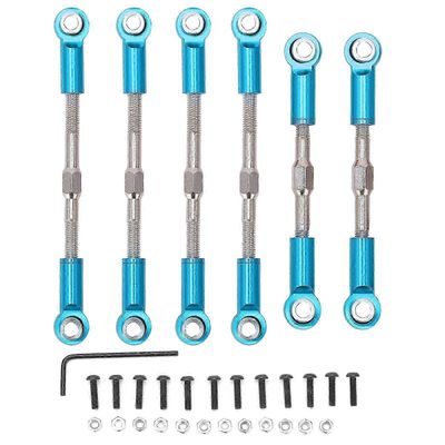 RC metallinen vetotanko ohjaus servo lenkki vivut raidetanko WLtoys 144001 124018 124019 1/14 RC CarBlue