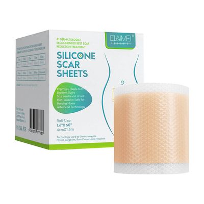 Fruushop silikon arr patch, silikon arr tape roll, silikon arr stripe, gjenbrukbare arrfjerner for keisersnitt, keloid, etc. 1.5M lang 10Pcs