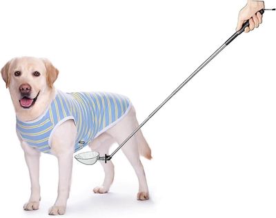 Koiran virtsanäytteen sieppaaja, pitkävartinen teleskooppinen koiran virtsankerääjä, erittäin helppo käyttää koiran pissasieppaaja virtsatikku 1 sarja